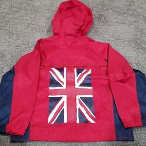 Gap Kids Red Windbreaker w/Union Jack Size 8